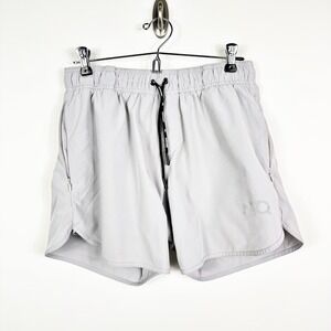 NFQ‎ Mens Athletic Performance Training Shorts Pocket Gray Lined Running Size S